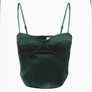 Aritzia Minx Bustier in “scarab” size small